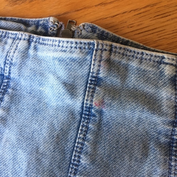 Acid Wash Denim 80’s Style Pencil Skirt - Picture 4 of 4